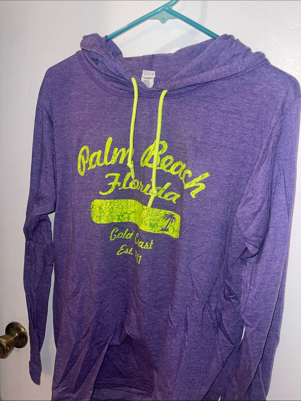 Palm Beach Florida Women's Purple Hooded Pullover Sweatshirt